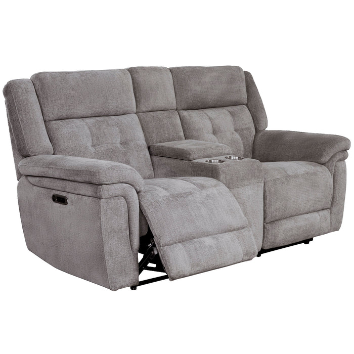 Parker Living Richland - Bristol Grey Power Reclining Console Loveseat