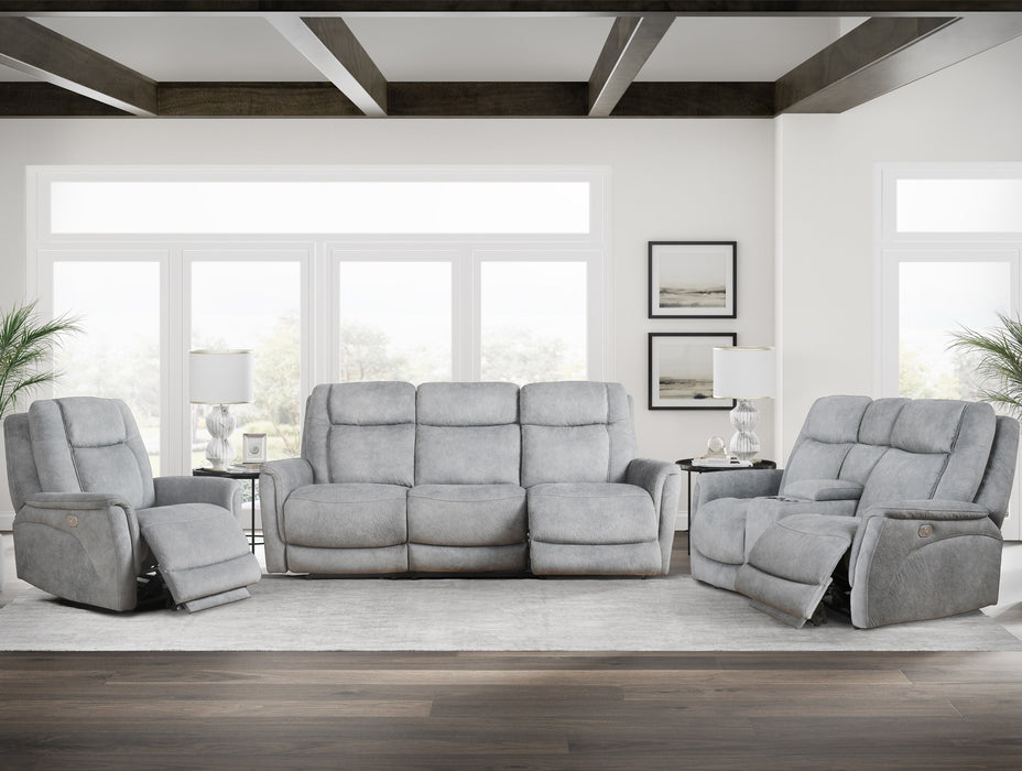 Parker Living Linus - Hudson Grey Zero Gravity Power Reclining Console Loveseat