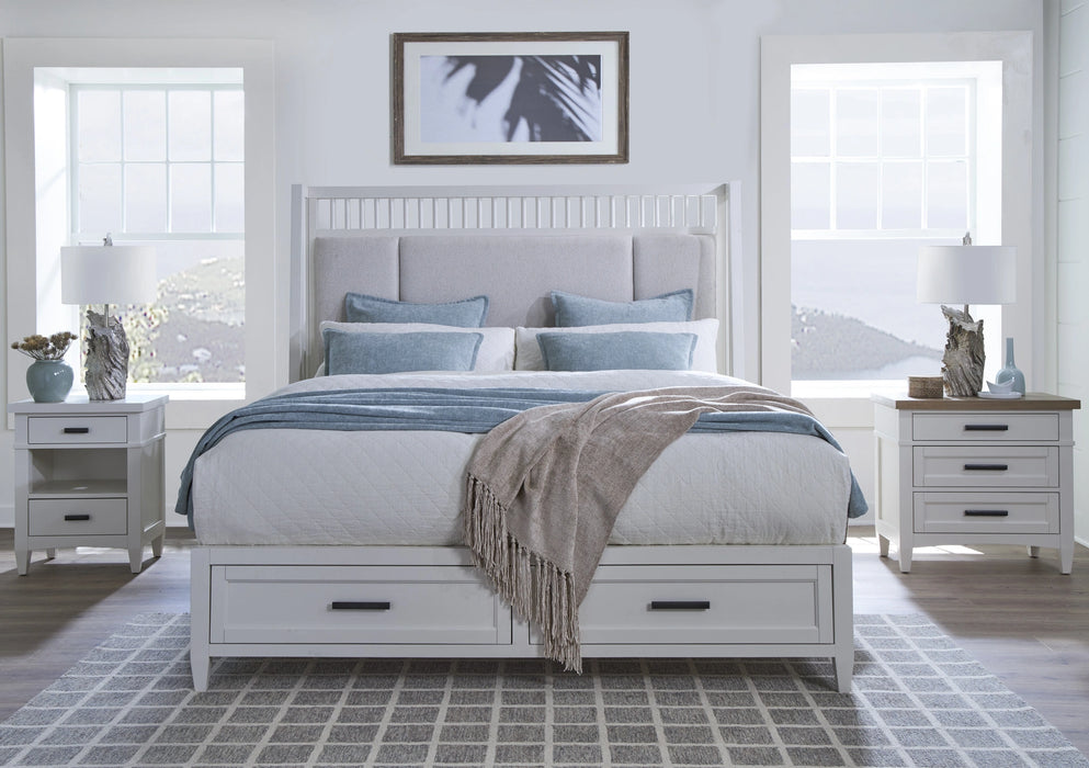 Parker House Americana Modern Bedroom 3 Drawer Nightstand with Charging Station