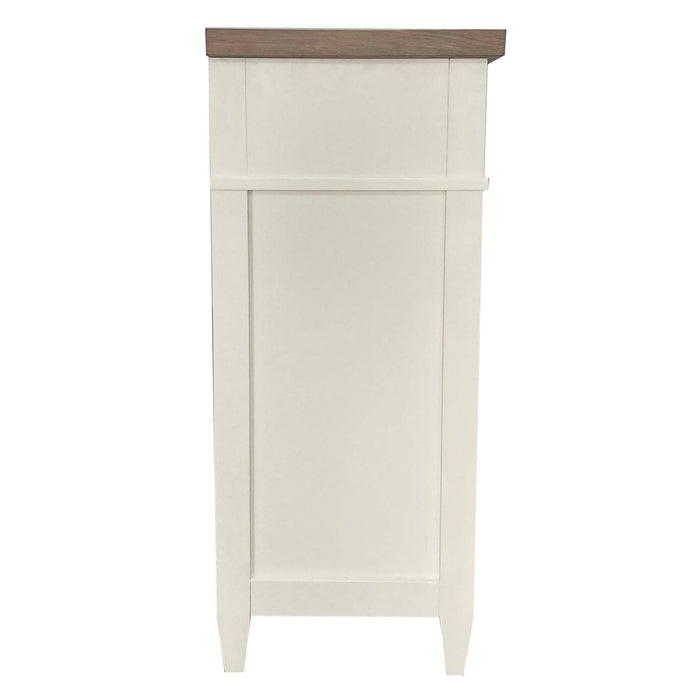 Parker House Americana Modern Bedroom Queen Shelter Bed 2 Nightstands and Dresser with Mirror