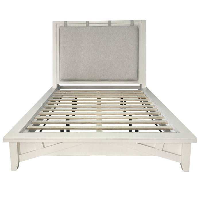 Parker House Americana Modern Bedroom Queen Platform Bed 2 Nightstands Dresser with Mirror and Chest