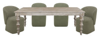 Parker House Crossings - Eden Dining 84 Inch Rectangular Dining Table With 4 Upholstered Chairs