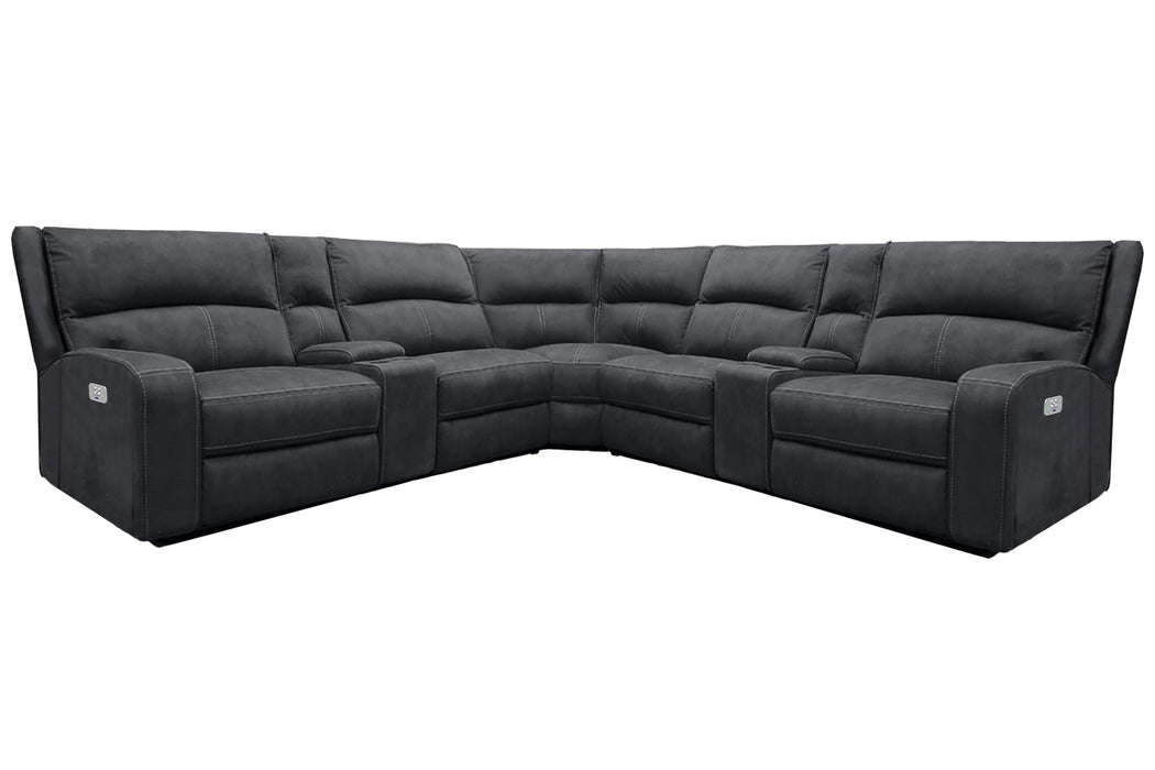 Parker Living Polaris 7 Piece Modular Power Reclining Sectional with Power Adjustable Headrests