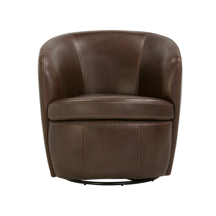 Parker Living Barolo 100% Italian Leather Swivel Club Chair