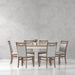 Parker House Americana Modern Dining Rectangular Extendable Dining Table with 6 Upholstered Dining Chairs