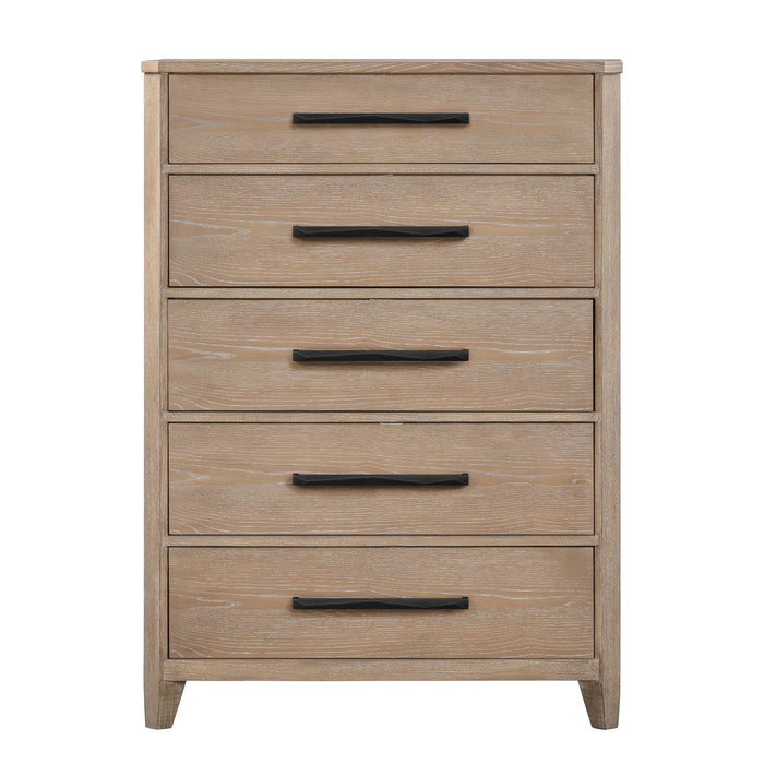 Parker House Breckenridge - Bedroom Queen Bed 2 Nightstands Dresser with Mirror and Chest