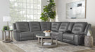 Parker Living Caldwell Fog 6 Piece Modular Power Reclining Sectional with Power Adjustable Headrests