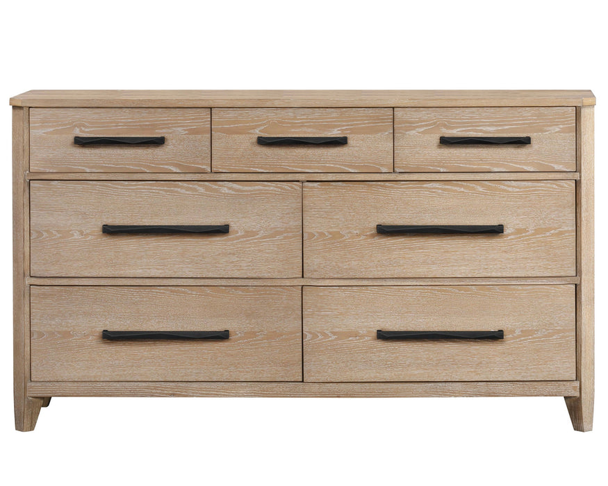 Parker House Breckenridge - Bedroom Queen Bed 2 Nightstands Dresser with Mirror and Chest