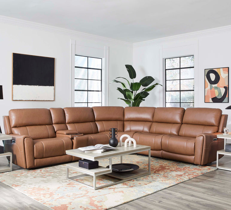 Parker Living Hancock 6 Piece Zero Gravity Power Reclining Sectional with Power Adjustable Headrests