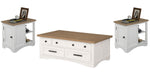 Parker House Americana Modern - Cotton Lift Top Cocktail Table with 2 Chairside Tables