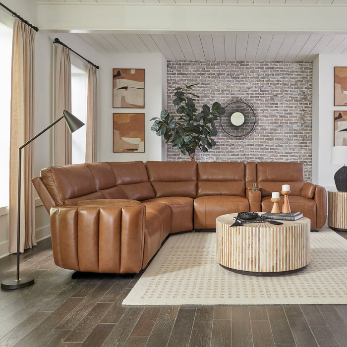 Parker Living Modesto 6 Piece Modular Power Reclining Sectional with Power Adjustable Headrests