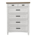 Parker House Americana Modern Bedroom Queen Platform Bed 2 Nightstands Dresser with Mirror and Chest