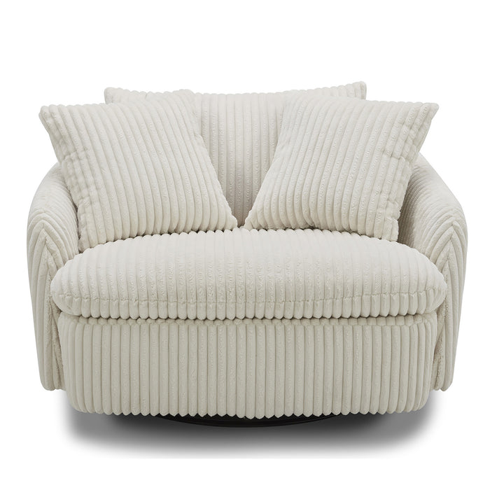 Parker Living Boomer Large Swivel Chair with 2 Toss Pillows Two Pack