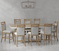 Parker House Americana Modern Dining Island Counter Height Table with 8 upholstered chairs