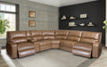 Parker Living Swift - Bourbon 6 Piece Modular Power Reclining Sectional with Power Adjustable Headrests