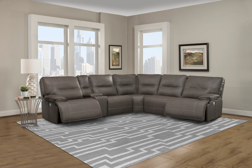 Parker Living Spartacus 6 Piece Modular Power Reclining Sectional with Power Adjustable Headrests