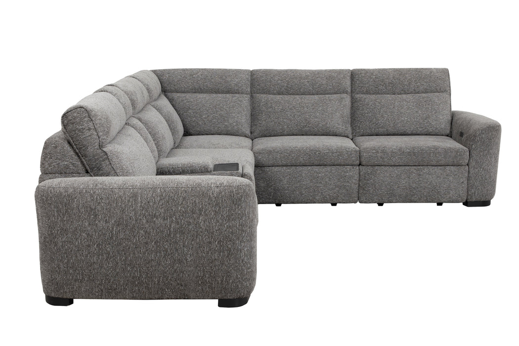 Parker Living Kline - Nightfall 6 Piece Power Sliding Sectional with Extension Footrests