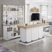 Parker House Americana Modern Dining 78 inch Bar with Quartz Insert