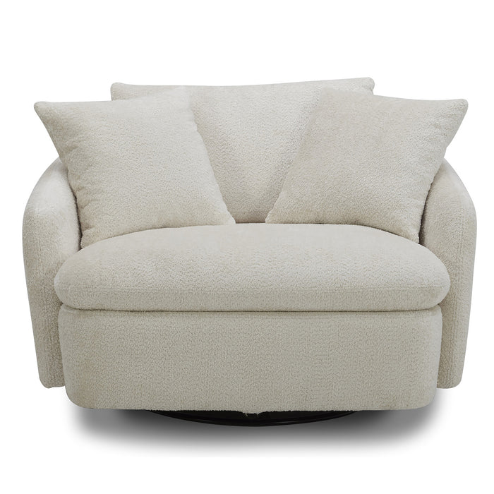 Parker Living Boomer Large Swivel Chair with 2 Toss Pillows Two Pack