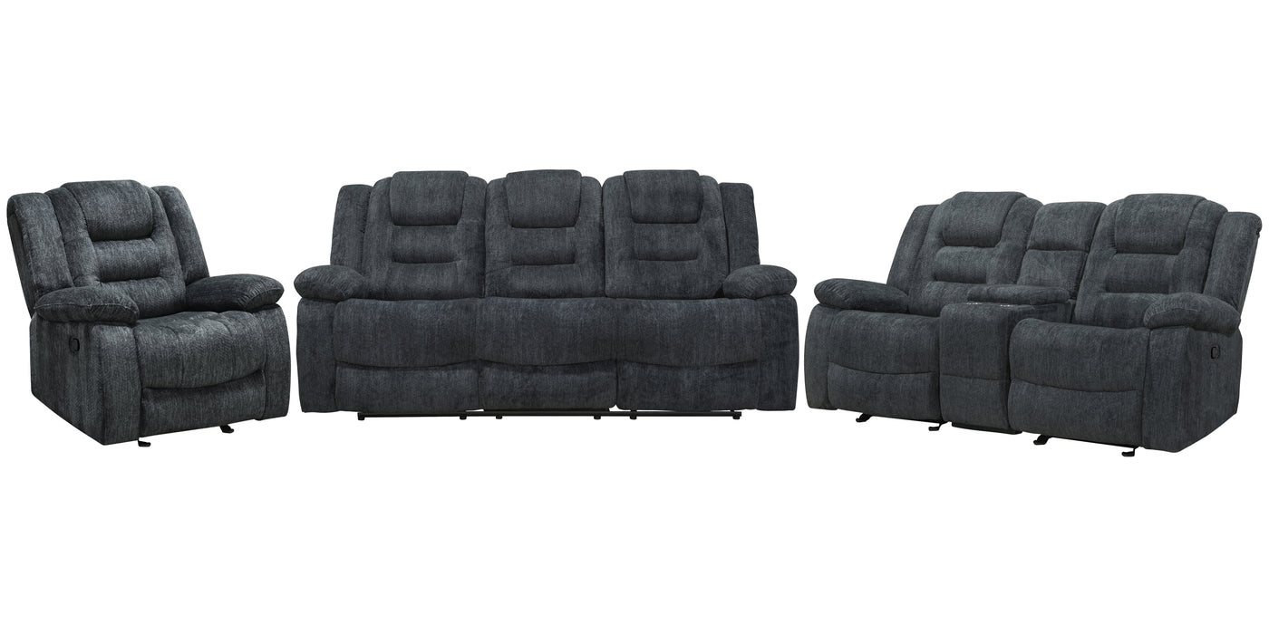 Parker Living Bolton - Misty Storm Manual Reclining Sofa Loveseat and Recliner