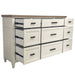 Parker House Americana Modern Bedroom Queen Shelter Bed 2 Nightstands and Dresser with Mirror