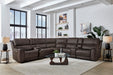 Parker Living Easton - Steamboat Brown 7 Piece Zero Gravity Power Reclining Sectional with Power Adjustable Headrests