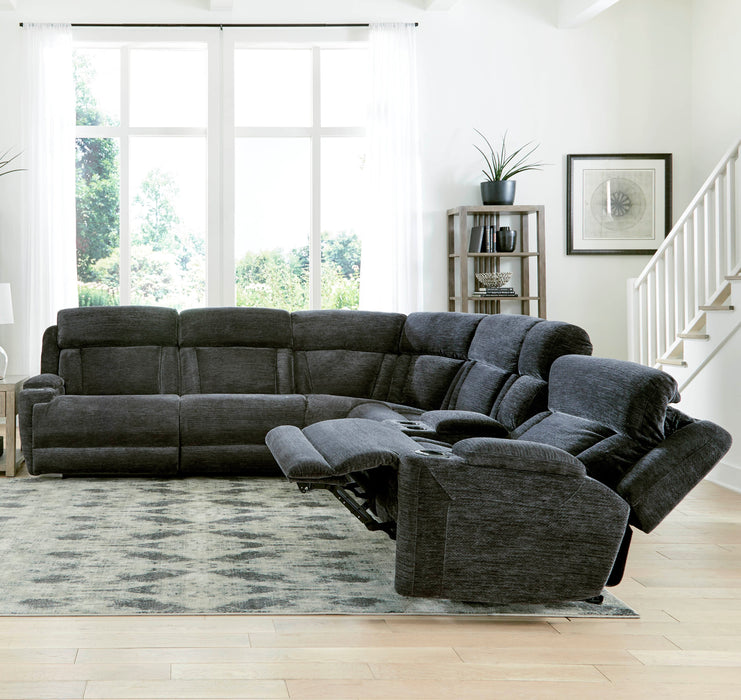 Parker Living Dalton 6 Piece Modular Power Reclining Sectional with Power Adjustable Headrests