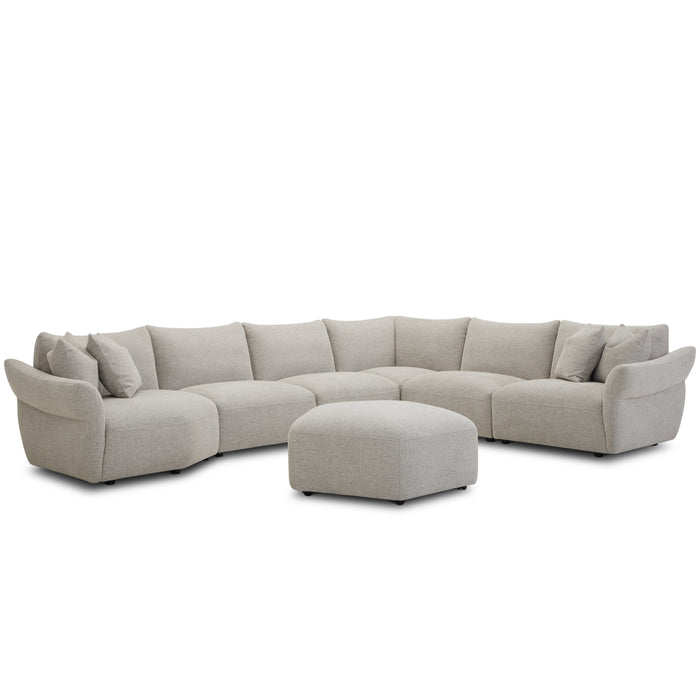 Parker Living Playful - Canes Cobblestone 6 Piece Modular Sectional