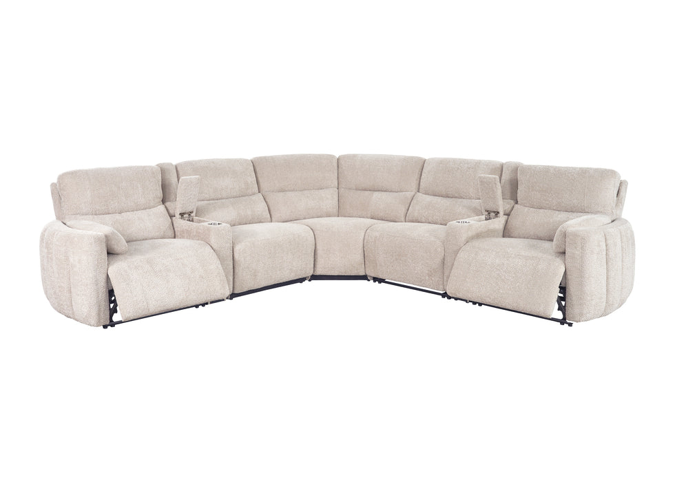 Parker Living Modesto 7 Piece Modular Power Reclining Sectional with Power Adjustable Headrests