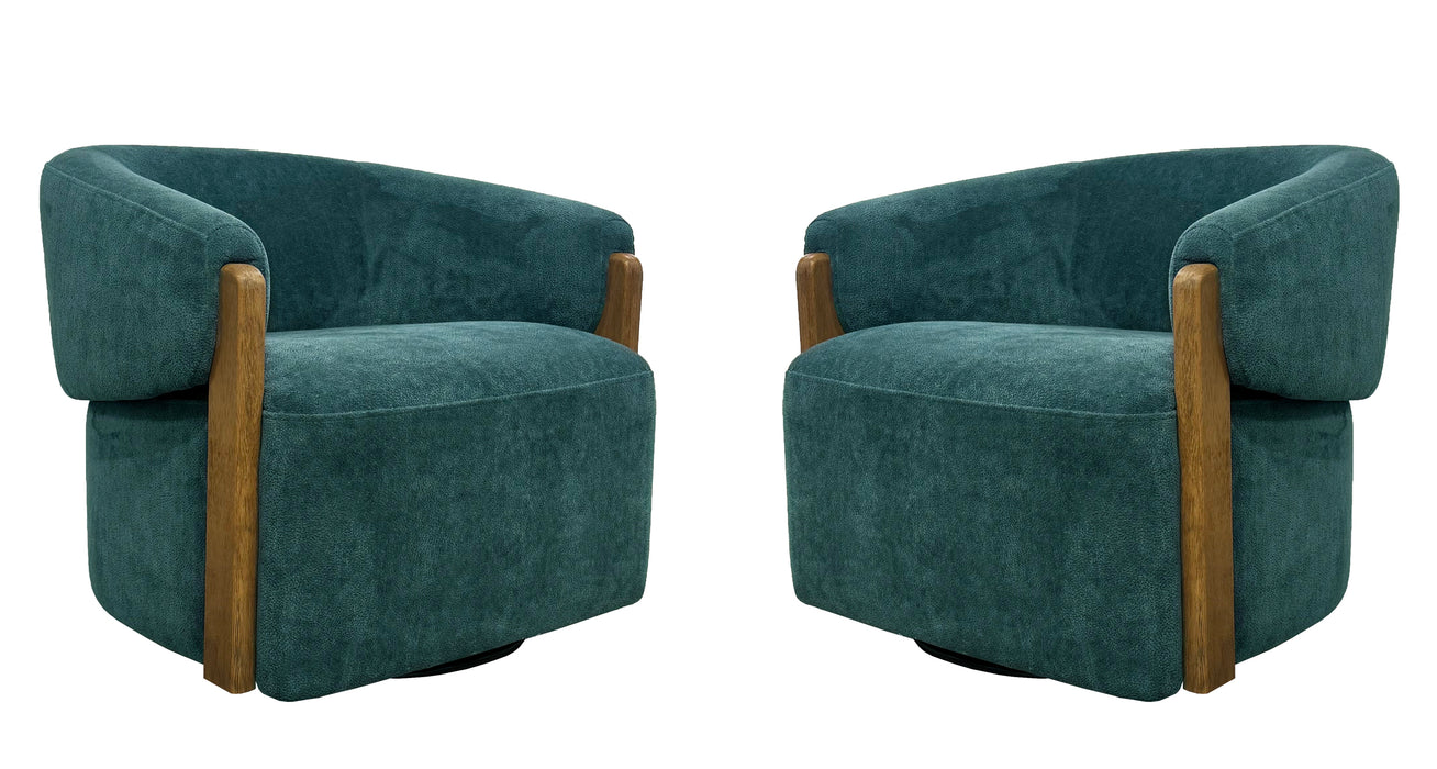 Parker Living Finley Swivel Accent Chair Two Pack