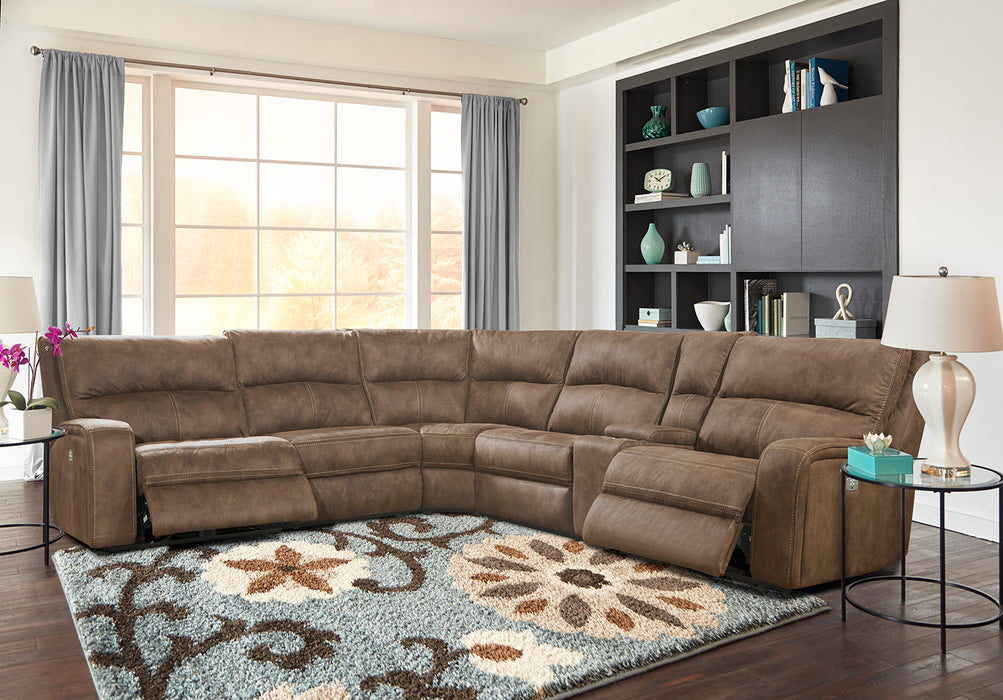 Parker Living Polaris 6 Piece Modular Power Reclining Sectional with Power Adjustable Headrests