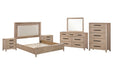 Parker House Breckenridge - Bedroom King Bed 2 Nightstands Dresser with Mirror and Chest