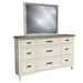 Parker House Americana Modern Bedroom Queen Shelter Bed 2 Nightstands Dresser with Mirror and Chest