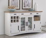 Parker House Americana Modern Dining 66 inch Buffet and Hutch with Quartz Insert