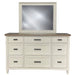 Parker House Americana Modern Bedroom King Shelter Bed 2 Nightstands Dresser with Mirror and Chest