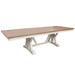 Parker House Americana Modern Dining Extendable Trestle Table with 8 Upholstered Chairs