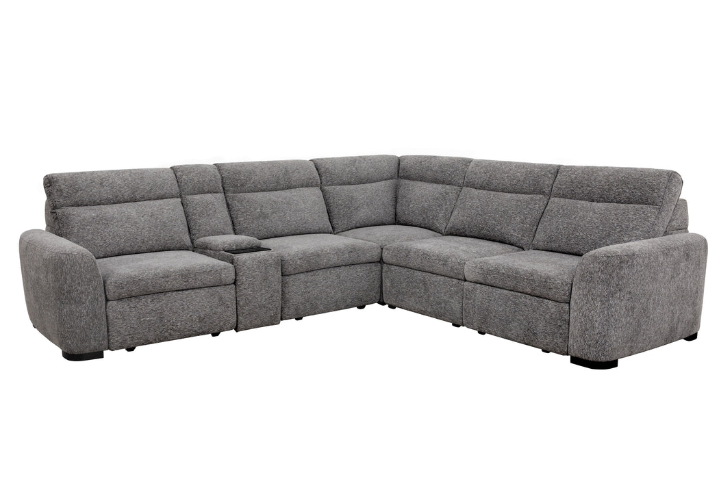 Parker Living Kline - Nightfall 6 Piece Power Sliding Sectional with Extension Footrests