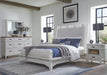 Parker House Americana Modern Bedroom Queen Platform Bed 2 Nightstands and Dresser with Mirror