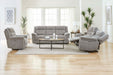Parker Living Richland - Bristol Grey Power Reclining Console Loveseat