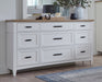 Parker House Americana Modern Bedroom Queen Platform Bed 2 Nightstands and Dresser with Mirror
