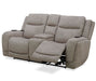 Parker Living Penfield - Frappe Zero Gravity Power Reclining Console Loveseat with Heat Massage and Speaker P3