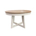 Parker House Americana Modern Dining 48 inch Round Extendable Dining Table and 4 Upholstered Chairs