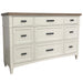 Parker House Americana Modern Bedroom Queen Platform Bed 2 Nightstands Dresser with Mirror and Chest