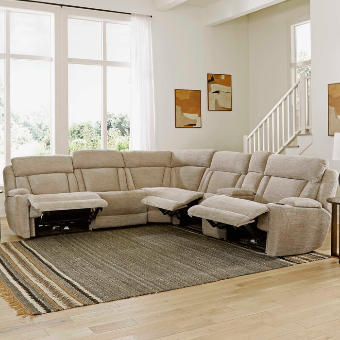 Parker Living Dalton 6 Piece Modular Power Reclining Sectional with Power Adjustable Headrests