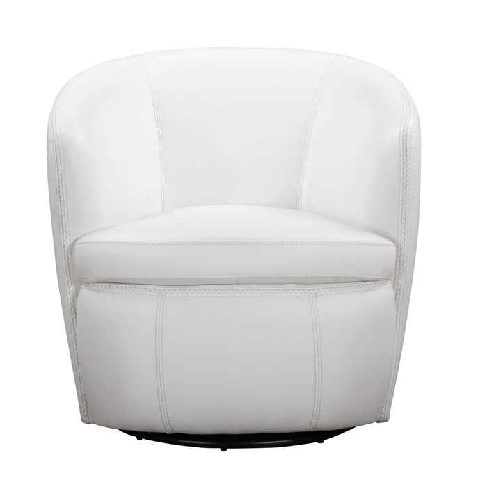 Parker Living Barolo 100% Italian Leather Swivel Club Chair